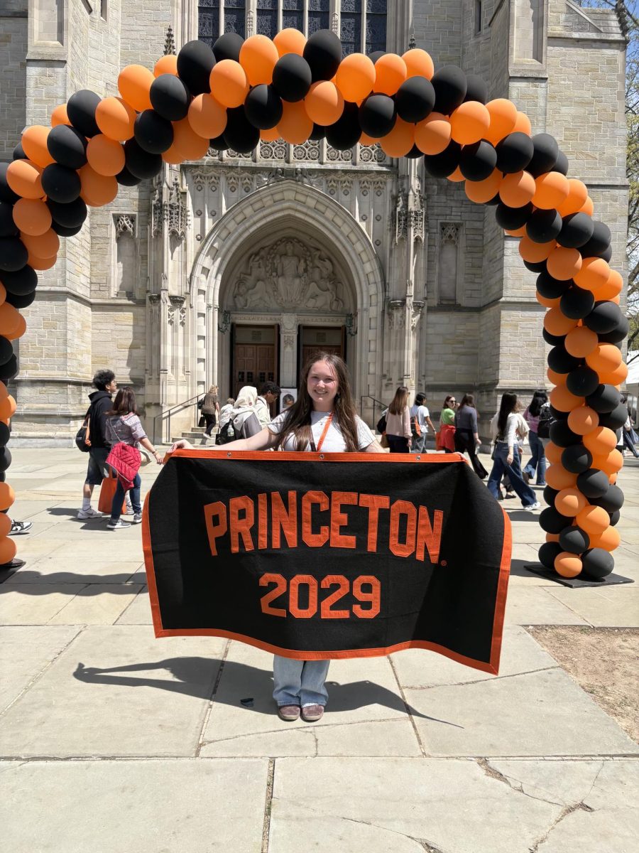 Grace Raskopf was thrilled to visit the school during their admitted students day. 