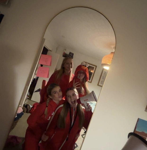 All red'y to go decorate our school at the crack of dawn for Red and Gold Kickoff.