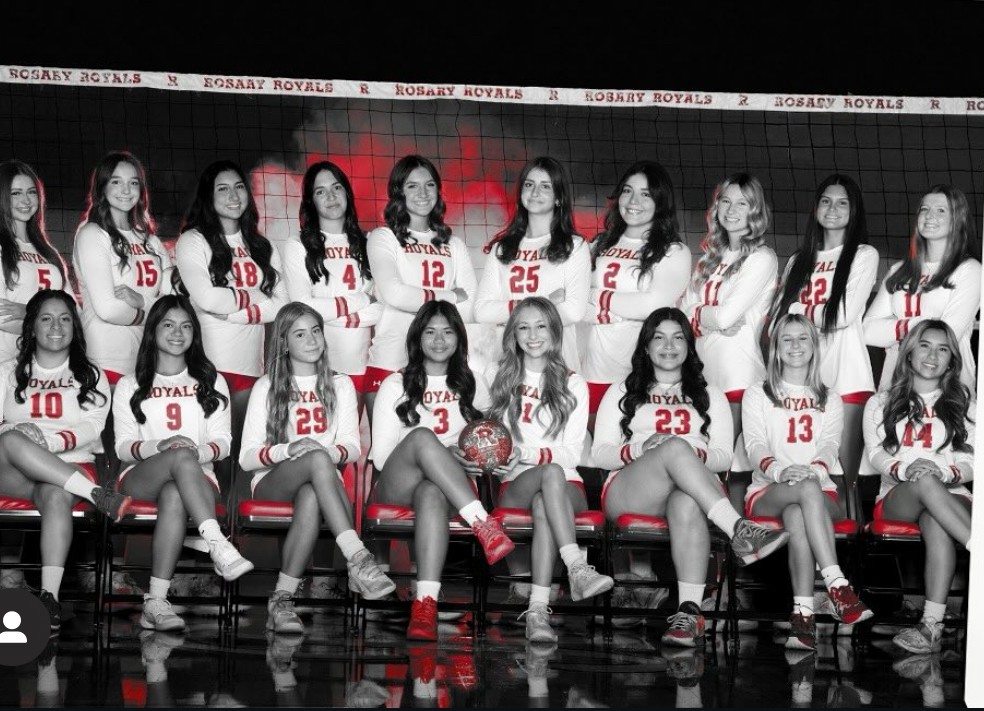 The varsity team pose for the camera on media day.