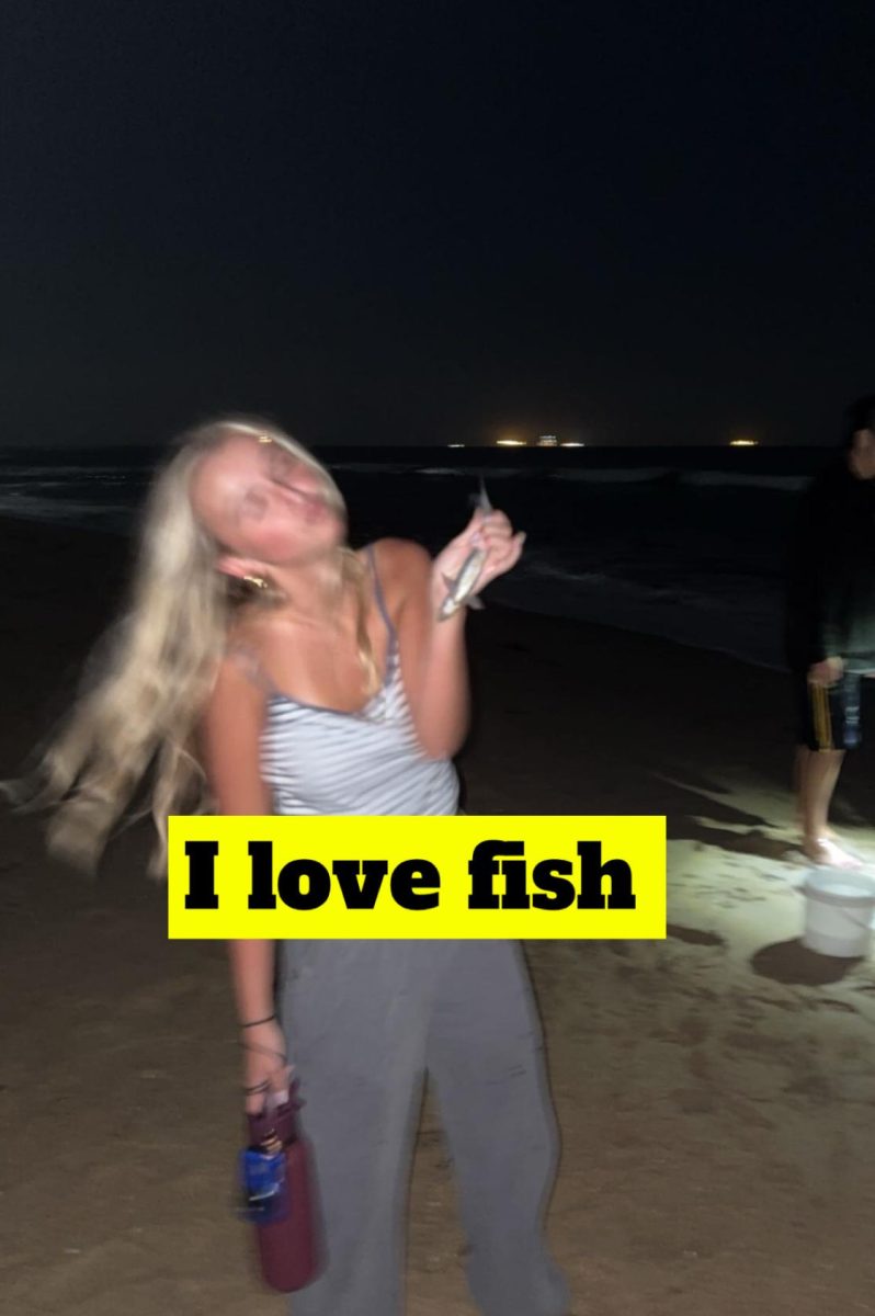 Bella Luciano '26 finds her true calling in life: to be a fish whisperer. 
