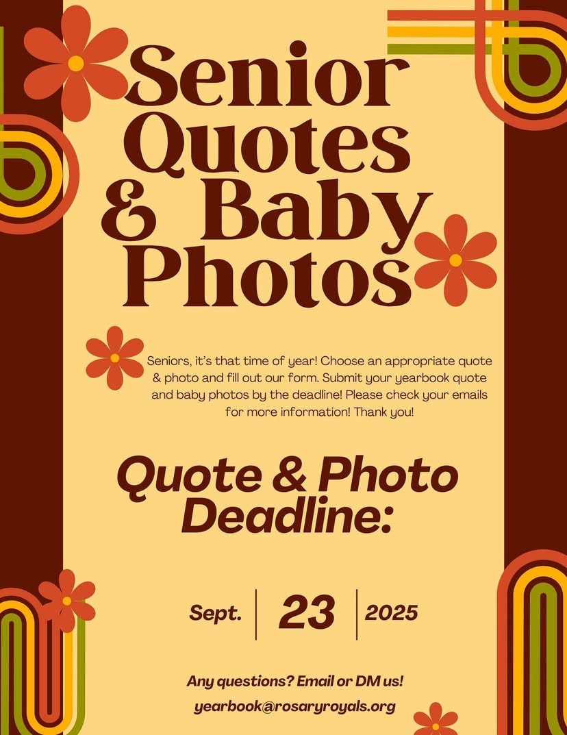 Seniors, don't forget to submit your quotes and photos for the yearbook.