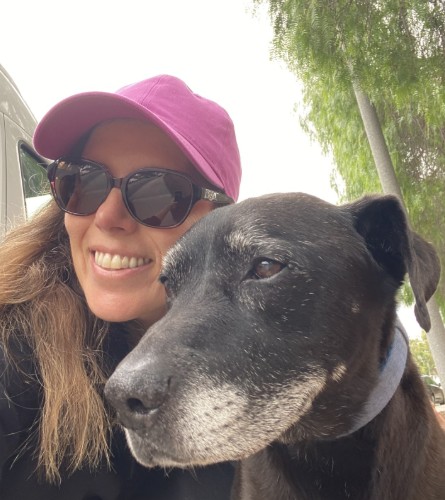 Ms. Abalos enjoys spending time with her dog!
