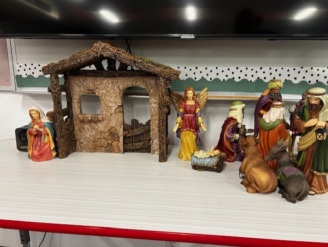 This nativity may need some help being set up!