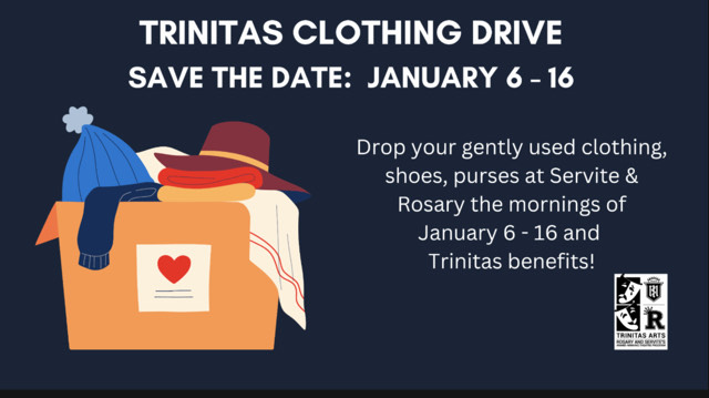 Make sure to bring in any gently used clothing items by January 16 to help developing countries.