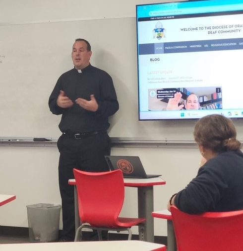 Fr. Scott Allen's visit was very impactful for the students.