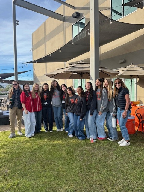 All of the freshmen had a life-changing day at the Women in Sports Conference!