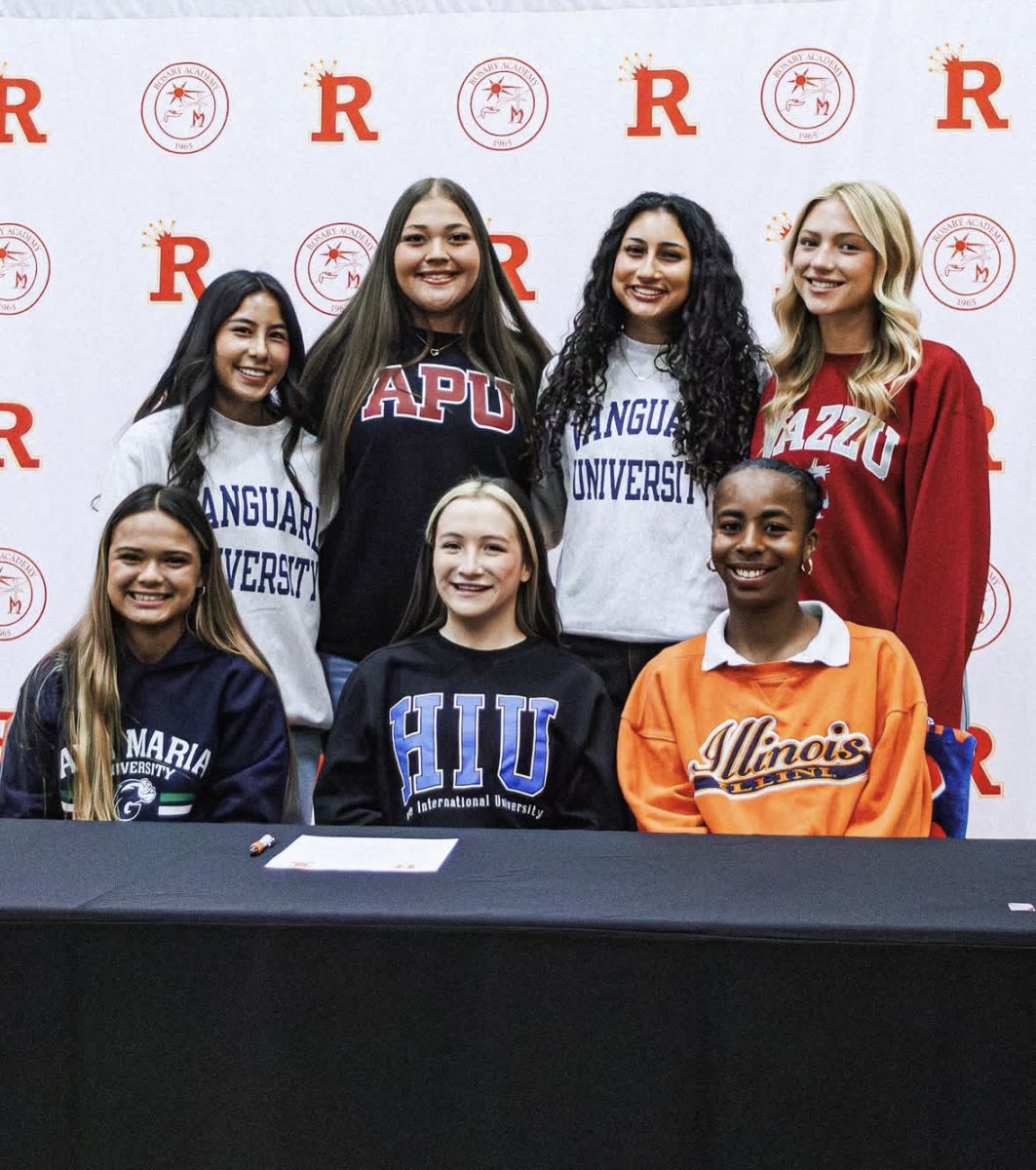 Seven seniors who will be continuing their athletic journeys throughout college. 