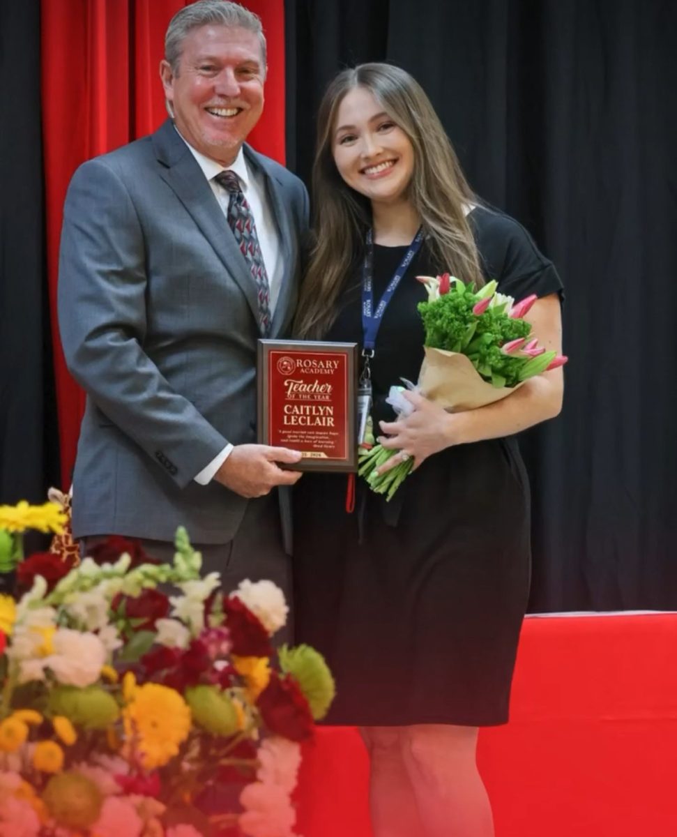 Mrs. LeClair was voted teacher of the year.